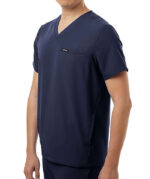Jaanuu Platt Three-Pocket V-Neck Scrub Top - Embroidered - Image 4