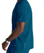 Barco One Velocity Two-Pocket Recycled V-Neck Scrub Top - Printed - Image 4