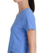 Barco One Women's Pulse Recycled V-Neck Scrub Top - Embroidered - Image 4