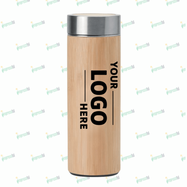 Bamboo Stainless Steel Bottle | Eco-Friendly Insulated Drinkware by Impressiful