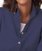 Blue Generation Women's Stretch Poplin 3/4 Sleeve Dress Shirt - Image 5