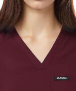 Jaanuu Women's Rhena Essential One-Pocket V-Neck Scrub Top - Printed - Image 5