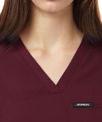 Jaanuu Women's Rhena Essential One-Pocket V-Neck Scrub Top - Embroidered - Image 5