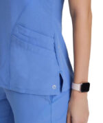 Barco One Women's Pulse Recycled V-Neck Scrub Top - Embroidered - Image 5