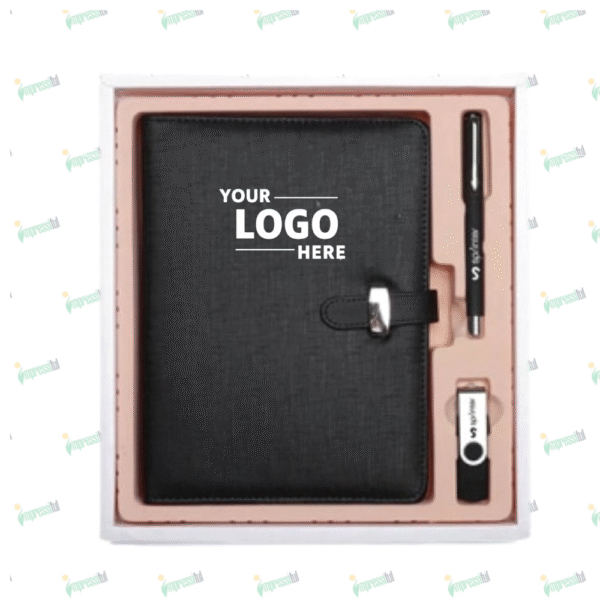 A5 Size Loose Leaf Notebook Planner & Pen Gift Set with 16GB USB Flash Drive
