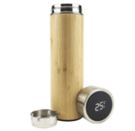 Bamboo Flask with Temperature Display | Smart Eco-Friendly Bottle by Impressiful - Image 2
