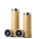 Bamboo Flask with Temperature Display | Smart Eco-Friendly Bottle by Impressiful - Image 3
