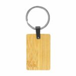 Bamboo Rectangle Keychain – Eco-Friendly Custom Engraved Key Holder by Impressiful - Image 2