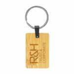 Bamboo Rectangle Keychain – Eco-Friendly Custom Engraved Key Holder by Impressiful - Image 3