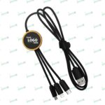 Berlin Bamboo Charging Cable (3-in-1) – Eco-Friendly Multi-Charging Cable | Impressiful