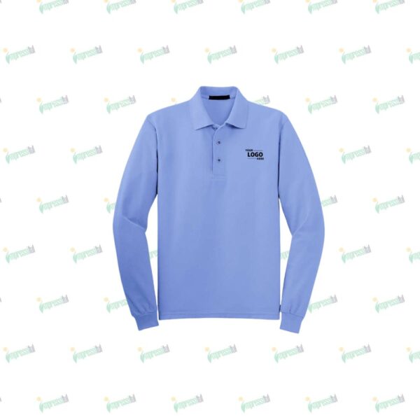 Blue Generation BLU-X-DRI Snag Resistant Long Sleeve Performance Polo