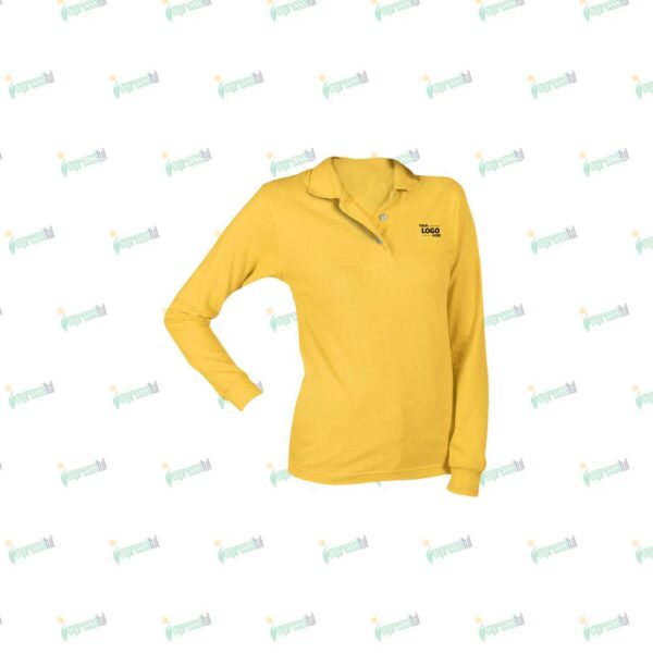 Blue Generation Women's Superblend Easy-Care Pique Long Sleeve Polo