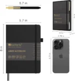 Corporate Leather Notebook & Roller Pen Gift Set - Image 2