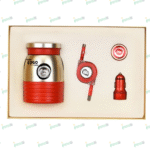 Car Charger & Phone Holder Gift Set with Vaccum Mug & Dual USB Cable