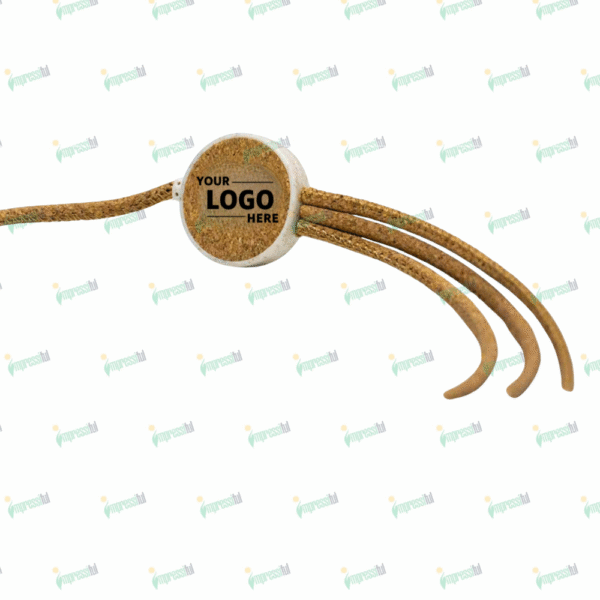 Cork & Wheat Straw Charging Cable – Eco-Friendly, Durable & Customizable | Impressiful