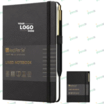 Corporate Leather Notebook & Roller Pen Gift Set