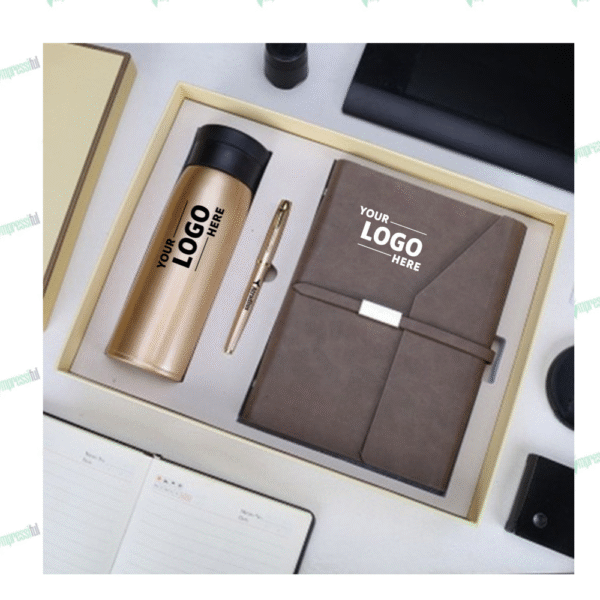 Corporate Notebook, Pen & Thermos Gift Set