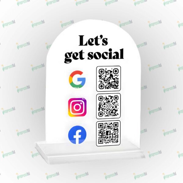 Custom Acrylic Table Sign