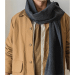 Herringbone Pattern Wool Scarf – Premium Winter Fashion Accessory by Impressiful - Image 2