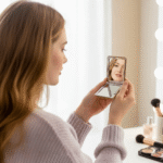 Rectangular Compact Mirror – Slim Portable Makeup Mirror by Impressiful - Image 2