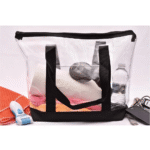 Transparent Tote Bag with Zipper Closure – Clear PVC Carry Tote for Events & Daily Use by Impressiful - Image 4