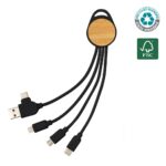 Bamboo 5-in-1 Charging Cable – Eco-Friendly, Multi-Device & Customizable | Impressiful - Image 2