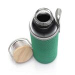FLOHA Glass Bottle with Sleeve | Eco-Friendly Reusable Water Bottle by Impressiful - Image 4