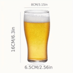 Beer Pint Glass – Classic Crystal-Clear Drinkware by Impressiful - Image 3