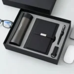 Leather Notebook & 16GB USB Flash Drive Gift Set with Executive Pen & Vaccum Cup - Image 2
