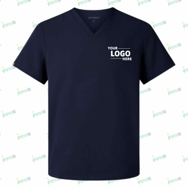 Jaanuu Platt Three-Pocket V-Neck Scrub Top - Embroidered