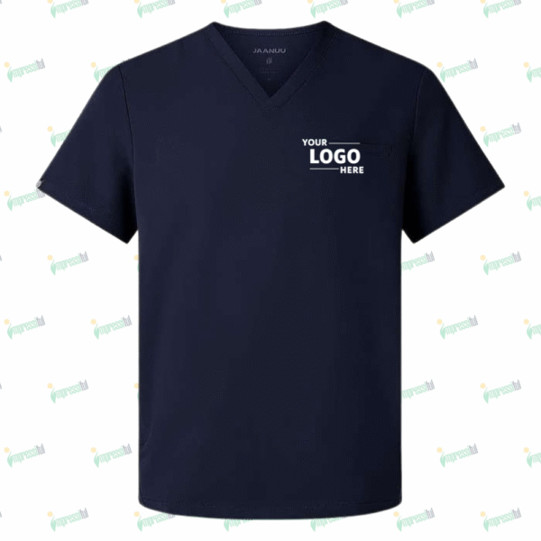 Jaanuu Platt Three-Pocket V-Neck Scrub Top - Printed