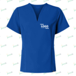 Jaanuu Women's Calix Fit & Flare V-Neck Scrub Top - Embroidered