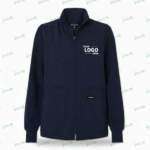 Jaanuu Women's Ceri Essential Six-Pocket Full-Zip Scrub Jacket - Printed