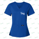 Jaanuu Women's Cesi Ultrasoft Two-Pocket V-Neck Scrub Top - Printed