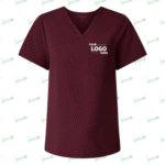 Jaanuu Women's Rhena Essential One-Pocket V-Neck Scrub Top - Embroidered