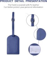 Leather Luggage Tag – Premium Travel Tag with Secure ID Window | Impressiful - Image 2