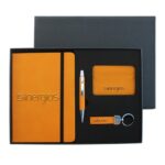 PU Leather Notebook & Pen Set with Leather Keychain & Card Wallet - Image 2