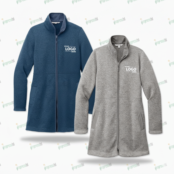 Port Authority Women's Arc Long Sweater Fleece Jacket - Printed