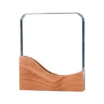 Premium Square Crystal Trophy with Wooden Base | Impressiful Awards & Corporate Gifts - Image 2