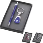 Promotional Luxury Pen & Metal Keychain Gift Set - Image 2