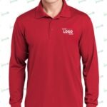 Sport-Tek Sport-Wick Micro Pique Long Sleeve Performance Polo - Printed