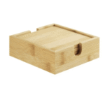 Square Bamboo Coasters – Set of 4 | Eco-Friendly Drink Coasters by Impressiful - Image 2