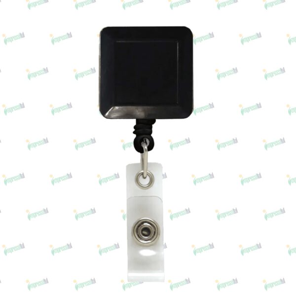 Square Plastic Badge Reel – Durable Retractable ID Holder for Everyday Use