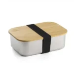 Stainless Steel Lunch Box with Bamboo Lid | Eco-Friendly Food Container by Impressiful - Image 4