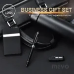 Corporate Vaccum Bottle & 8GB Flash Drive Gift Set with Pen & Card Holder - Image 3