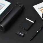 Corporate Vaccum Bottle & 8GB Flash Drive Gift Set with Pen & Card Holder - Image 5