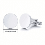 Round Cufflinks – Classic Polished Men’s Accessories by Impressiful - Image 6