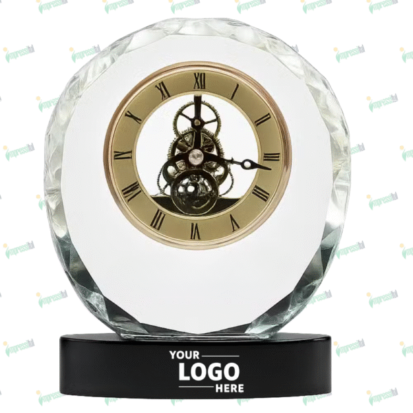 Personalized Round Crystal Clock