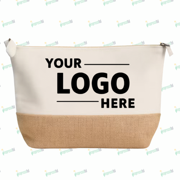 ARLO Eco Cotton Zipper Pouch – Sustainable Multi-Purpose Storage Bag by Impressiful