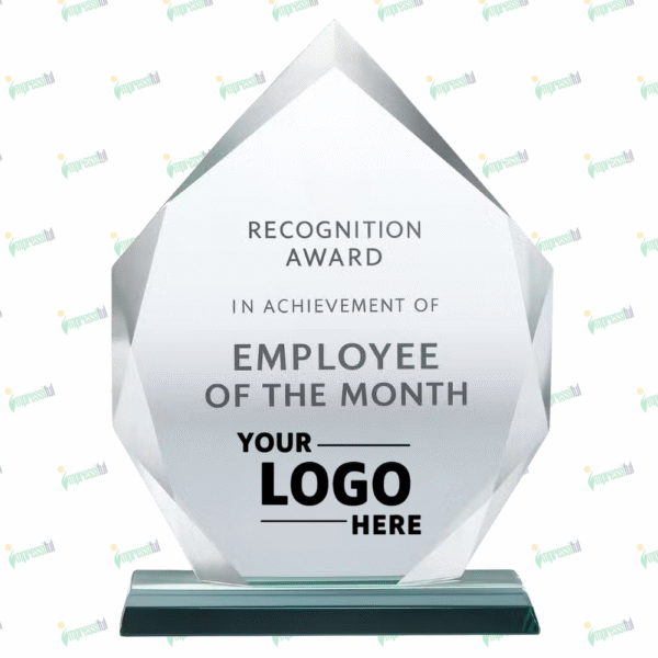 Iceberg-Shaped Crystal Award – Premium Corporate Recognition Trophy by Impressiful